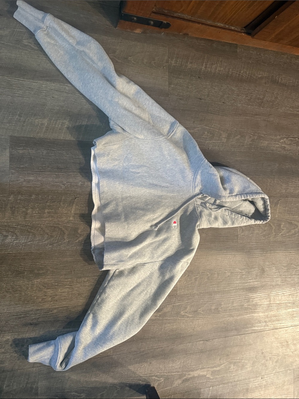Champion Men’s Light Gray Zip-Up Hoodie